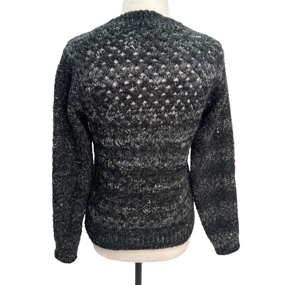 John & Jenn Dark Grey Basketweave Sweater Size XS - Picture 4 of 9